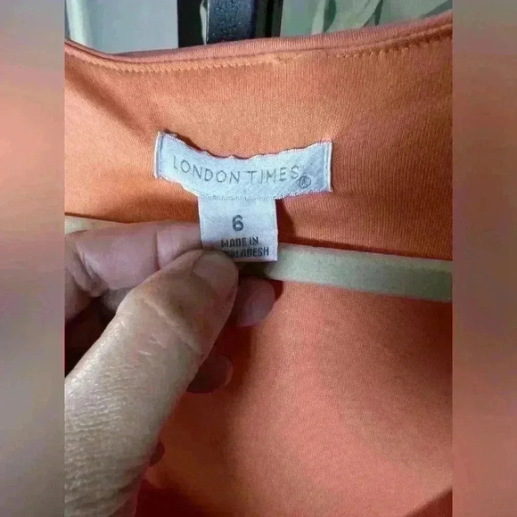 LONDON TIMES Block Color Sleveless Maxi Dress size 6 - Picture 3 of 5